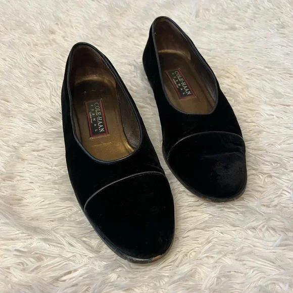 Cole Haan Black Velvet Loafers Cole Haan | Shoes | Cole Haan Womens Tali Bow Stud Velvet  main image 2